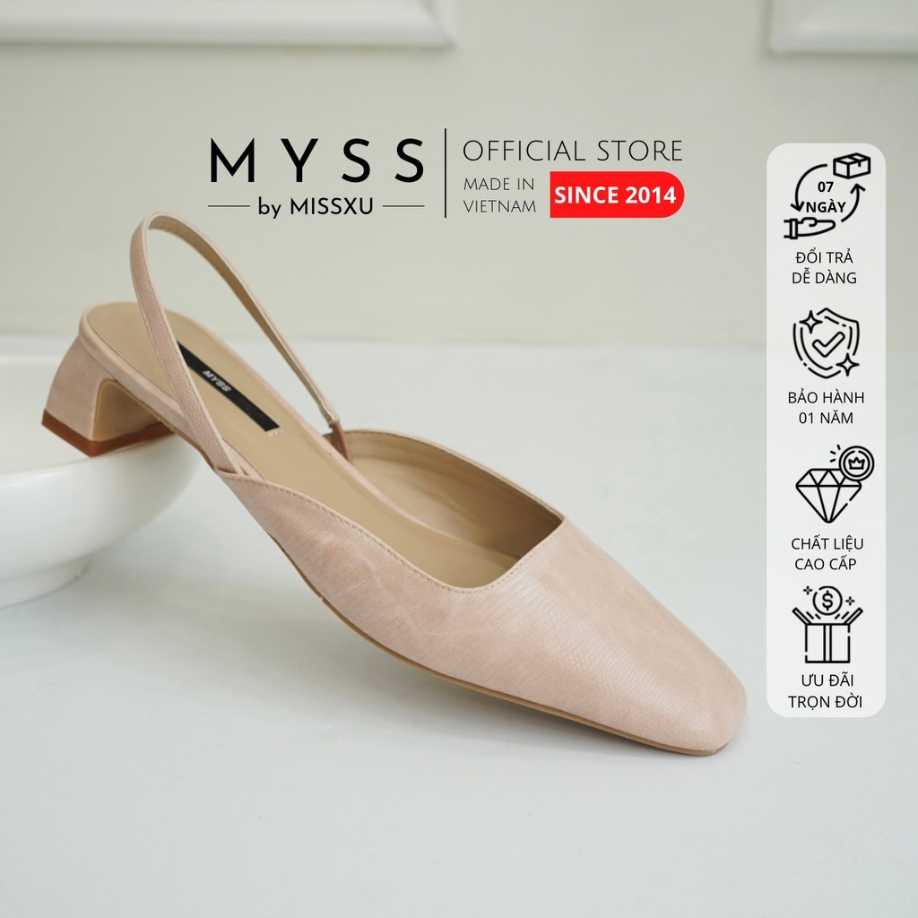 Giày nữ mũi vuông quai sau 3 cm thời trang MYSS - CG219