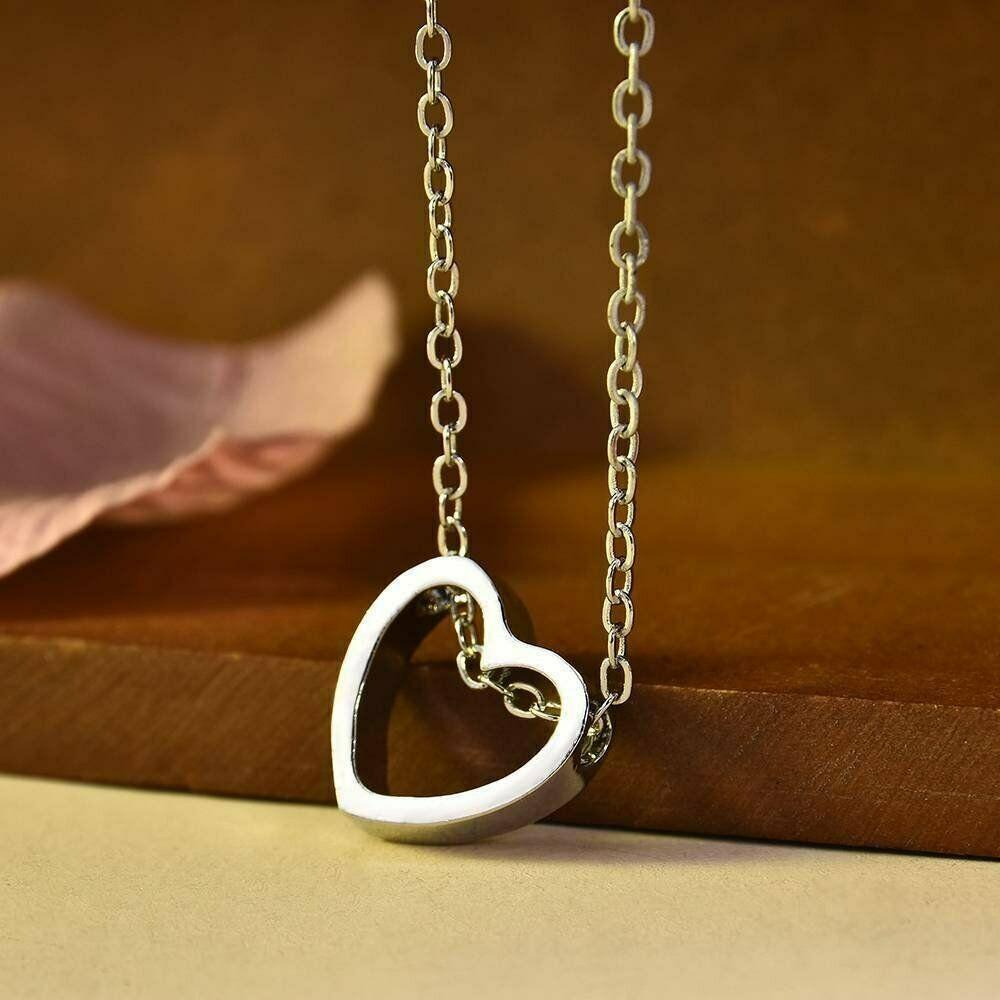 Dây Chuyền Choker Bằng Thép Không Gỉ Mặt Trái Tim Thời Trang Cho Nữ