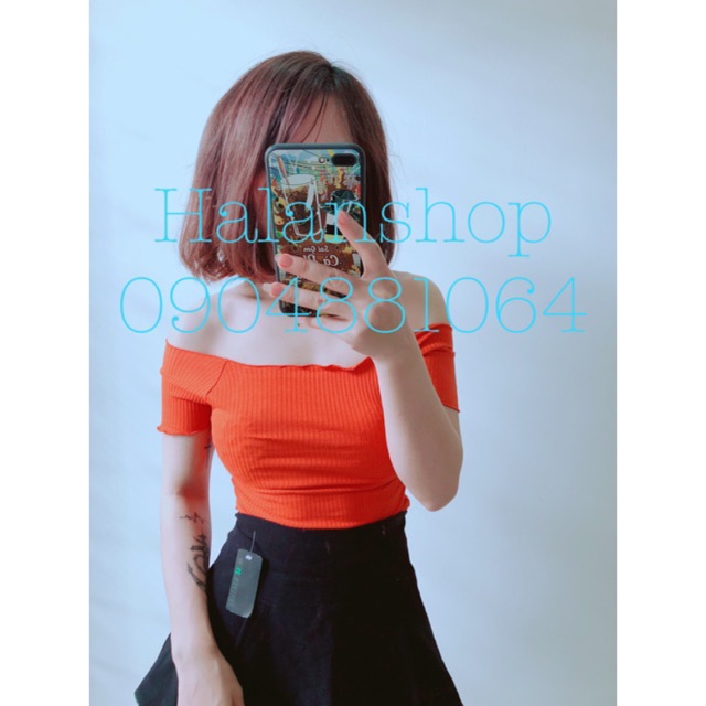 Áo trễ vai croptop thun gân không bao giờ lỗi mốt | BigBuy360 - bigbuy360.vn