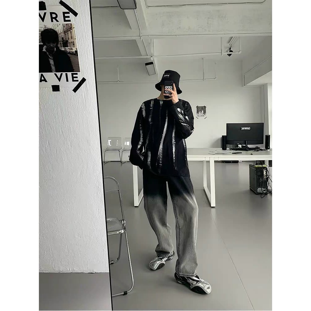 Quần Jean Nam  Baggy Jean unisex ống rộng phong cách bụi _ Jean 2 màu chuẩn men | BigBuy360 - bigbuy360.vn