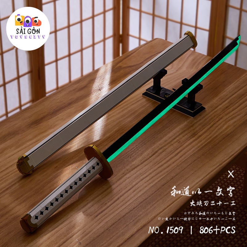 Đồ Chơi Lắp Ráp Mô Hình Thanh Kiếm KATANA Wado Ichimonj Dạ Quang Của Zoro Trong Đảo Hải Tặc DK1509 Với 806 PCS