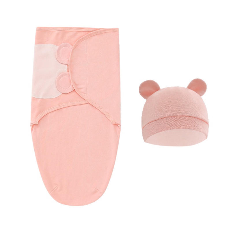 Bộ Túi Ngủ + Nón + Chăn Quấn Bằng Cotton Dùng Làm Đạo Cụ Chụp Ảnh Cho Bé Sơ Sinh