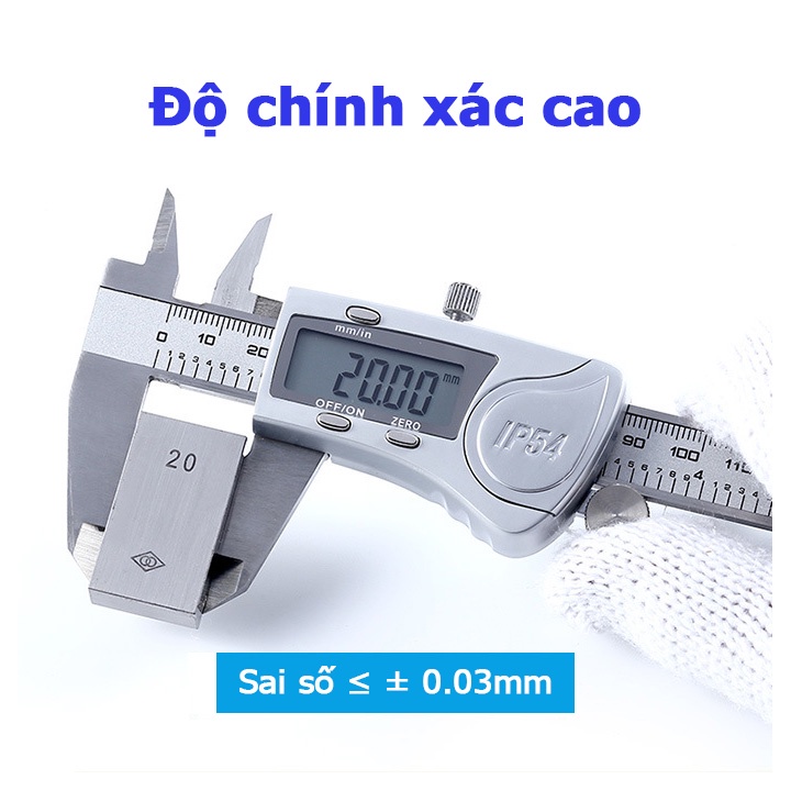 Thước điện tử IP54  kẹp thép không gỉ độ chính xác cao