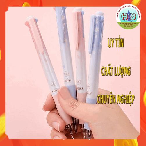 BÚT BI NHIỀU MÀU DELI - 0.7MM - 4 MÀU MỰC - VỎ HOA