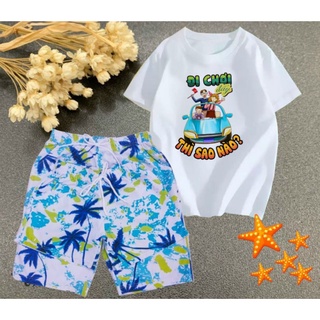 ĐỒNG PHỤC ĐI BIỂN NHÓM, GIA ĐÌNH HỌA TIẾT NỔI BẬT IN CHỮ ĐI CHƠI THÌ SAO NÀO ( Đủ size )