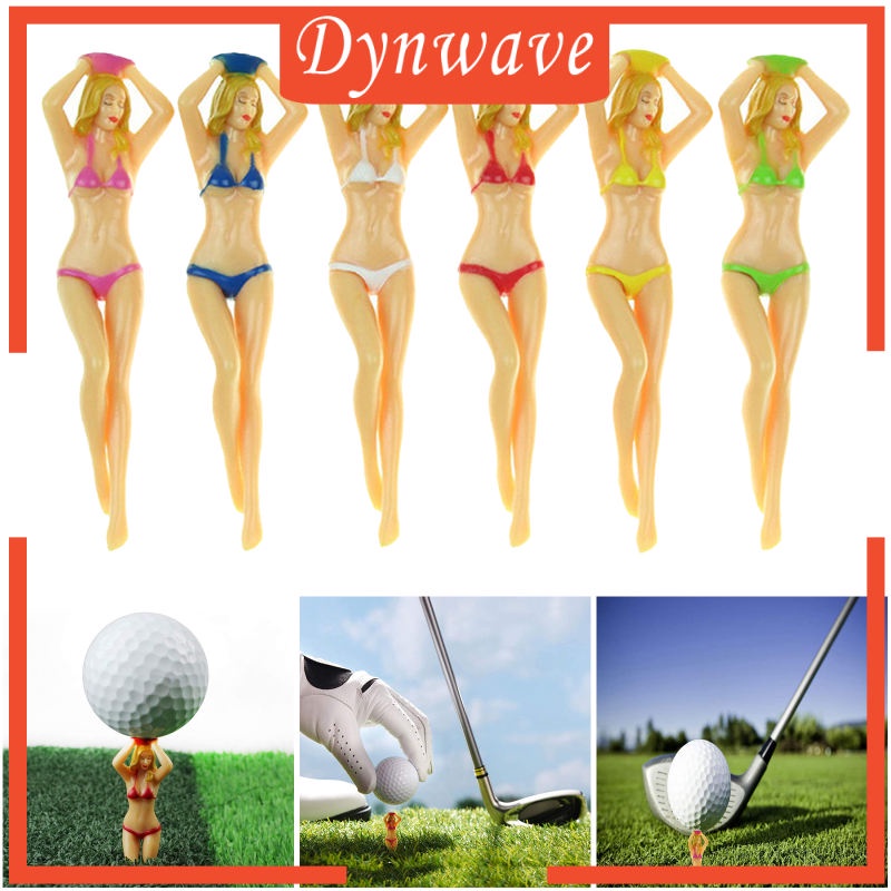 Set 6 Tee Bóng Golf Bằng Nhựa 3 inch Cho Nữ Tập Luyện