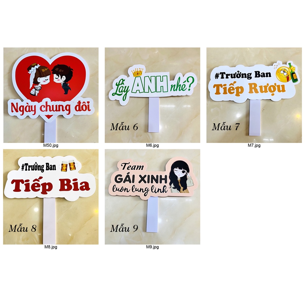 HASHTAG cầm tay Đám cưới -  Bảng chụp ảnh cưới, sinh nhật -  Fomex dày loại tốt - không chá đèn khi chụp ảnh