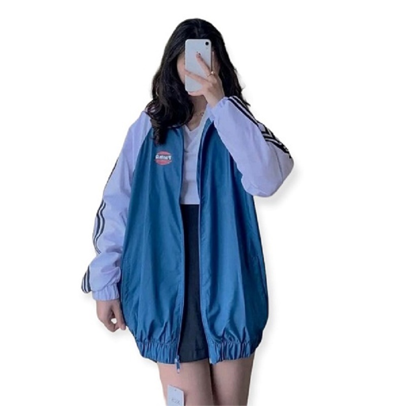 Áo Khoác Nữ Form Rộng LOGO Chất Dù 2 Lớp Dày Mịn [ HÌNH THẬT SẢN PHẨM ]