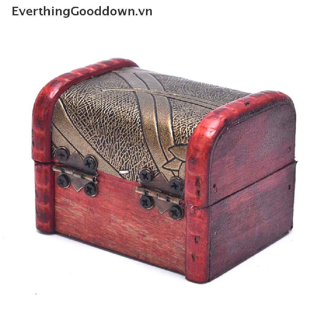 Everthinggood Hộp Đựng Trang Sức Mini Bằng Gỗ Cổ Điển Sắp Xếp Gọn Gàng Làm Quà Tặng