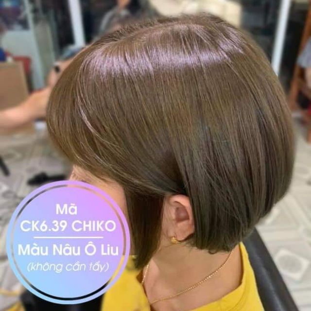 Nhuộm Nâu Oliu không cần tẩy