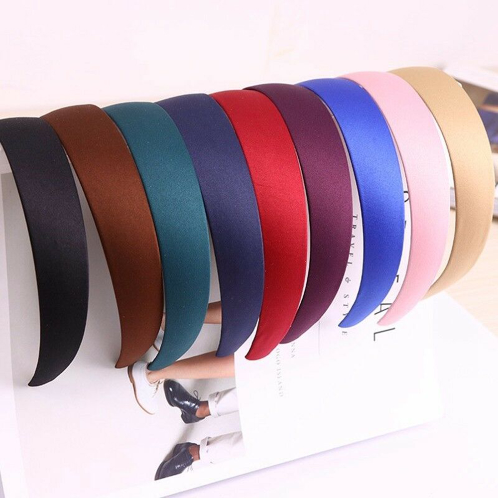 ALICE Băng Đô Cài Tóc Bằng Vải Satin 8 Màu Cho Nữ