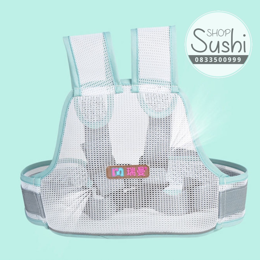 (FreeShip) Đai xe máy trẻ em dạng lưới phản quang thoáng mát