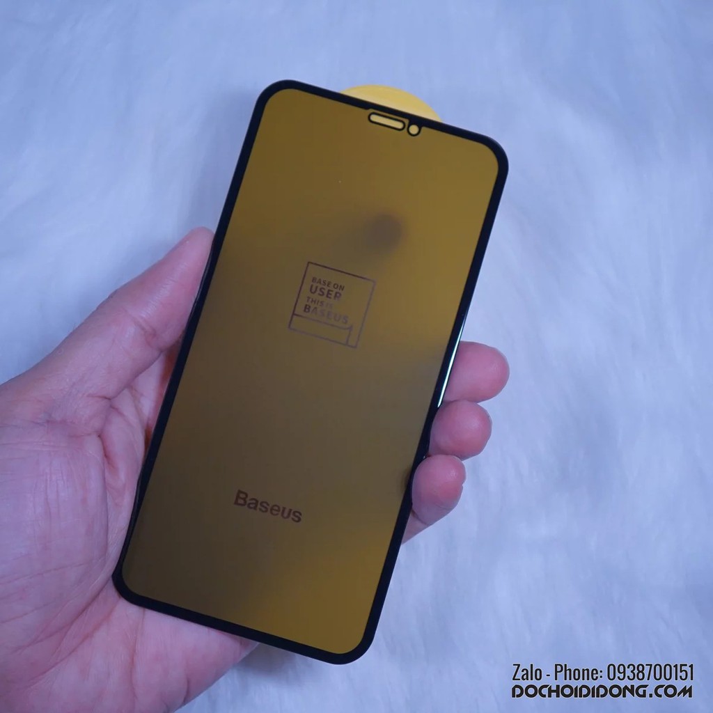 Miếng dán cường lực chống nhìn trộm iPhone XR iPhone 11 Baseus chính hãng full màn hình