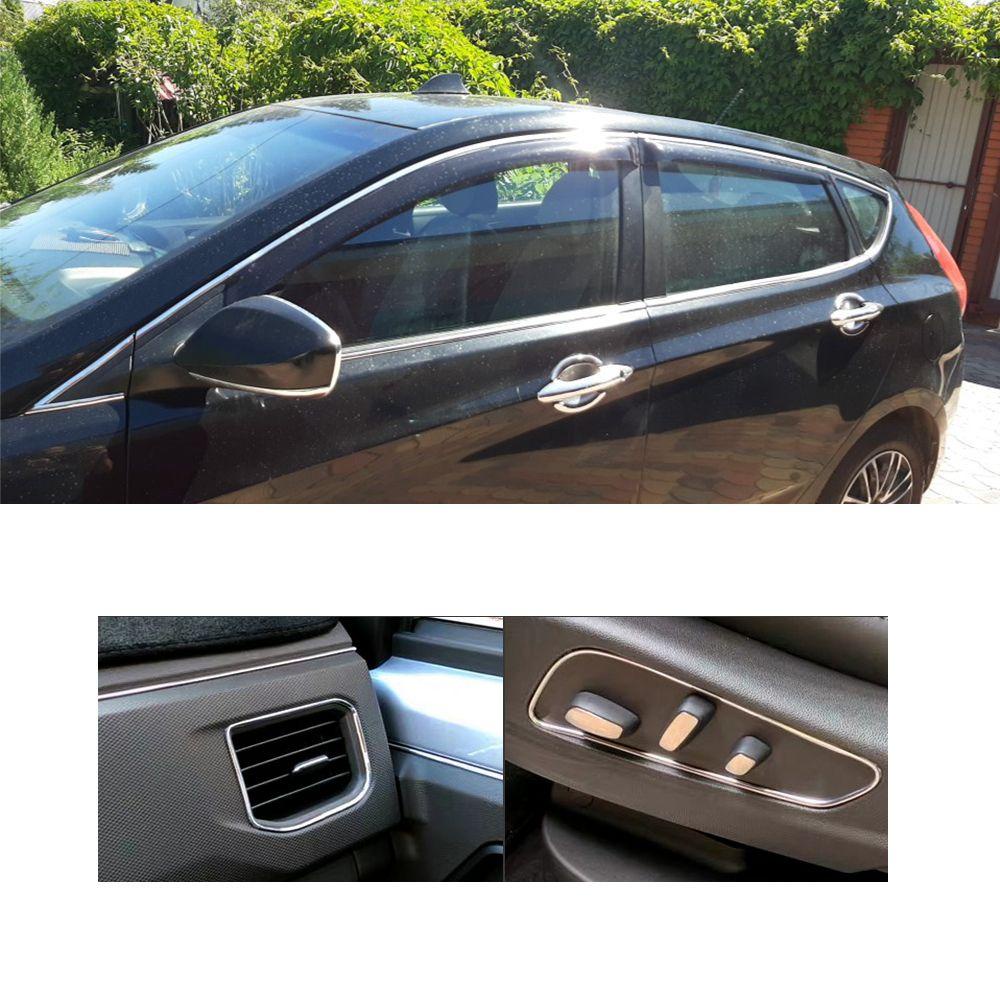 YVE Dải Viền Bảo Vệ Cửa Xe Hơi Chống Va Chạm Bằng Chrome Sáng
