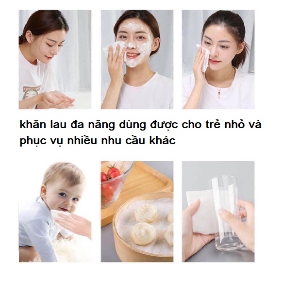 Cuộn Khăn lau mặt khô, tẩy trang t úi trái đào tiện lợi dùng 1 lần bằng cotton tự nhiên GD520-khandao