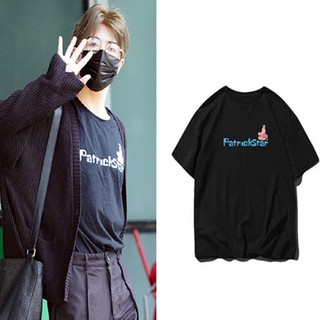 Áo phông đen trắng IN HÌNH Patrick Star Patrick INTO1 Sáng tạo doanh idol thần tượng