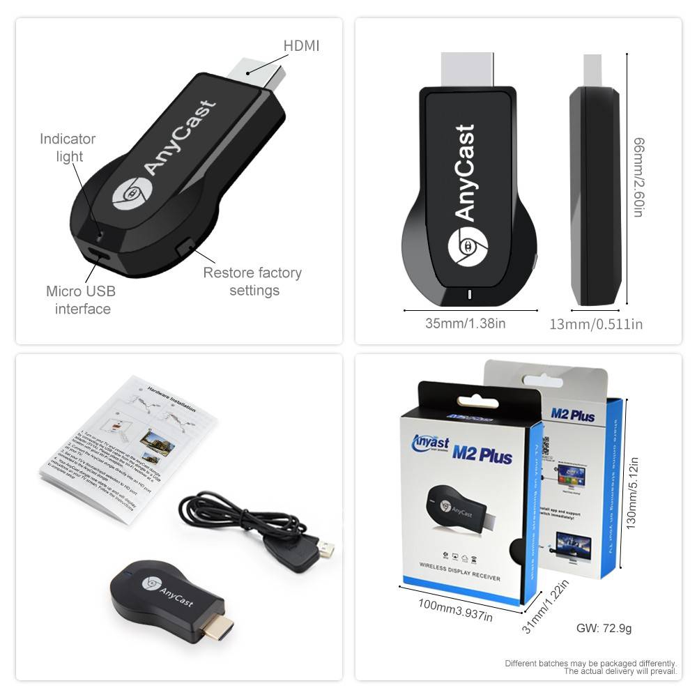 Thiết bị chia sẻ hình ảnh anycast m2 m4 plus wifi dongle 1080p chuyên dùng cho ios android windows