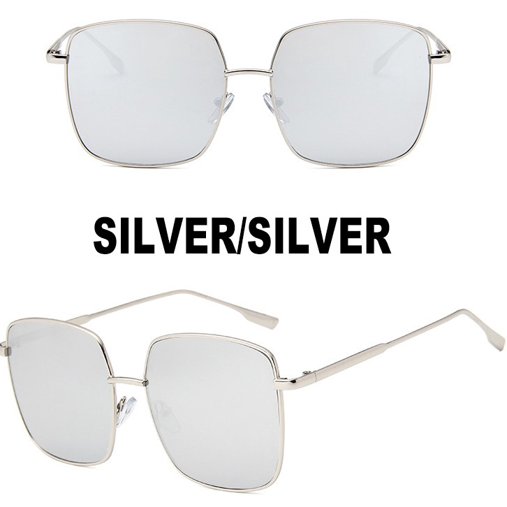 Kính mát vuông bản lớn chống tia UV400 bảo vệ mắt kiểu dáng sang trọng