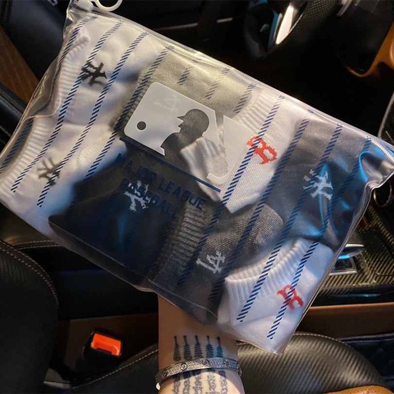 Set 8 Đôi Vớ Mlb Chất Liệu Cotton Thời Trang Xuân Hè Cho Cặp Đôi