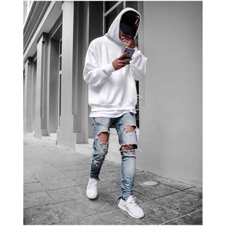 Áo Khoác Hoodie Trắng Trơn