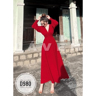 Bigsize Đầm maxi tay phồng D980