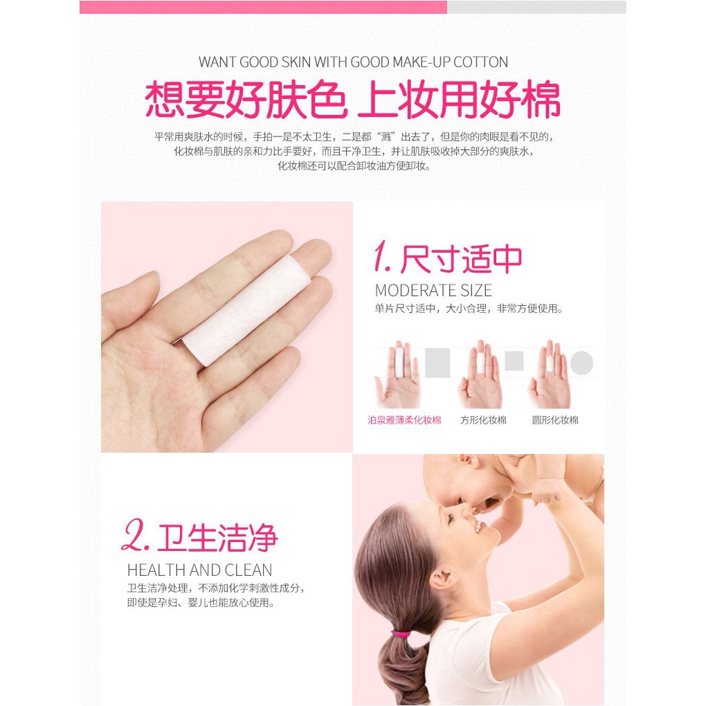 Bộ 100 Bông Tẩy Trang Bioaqua Chất Lượng Cao Tiện Dụng