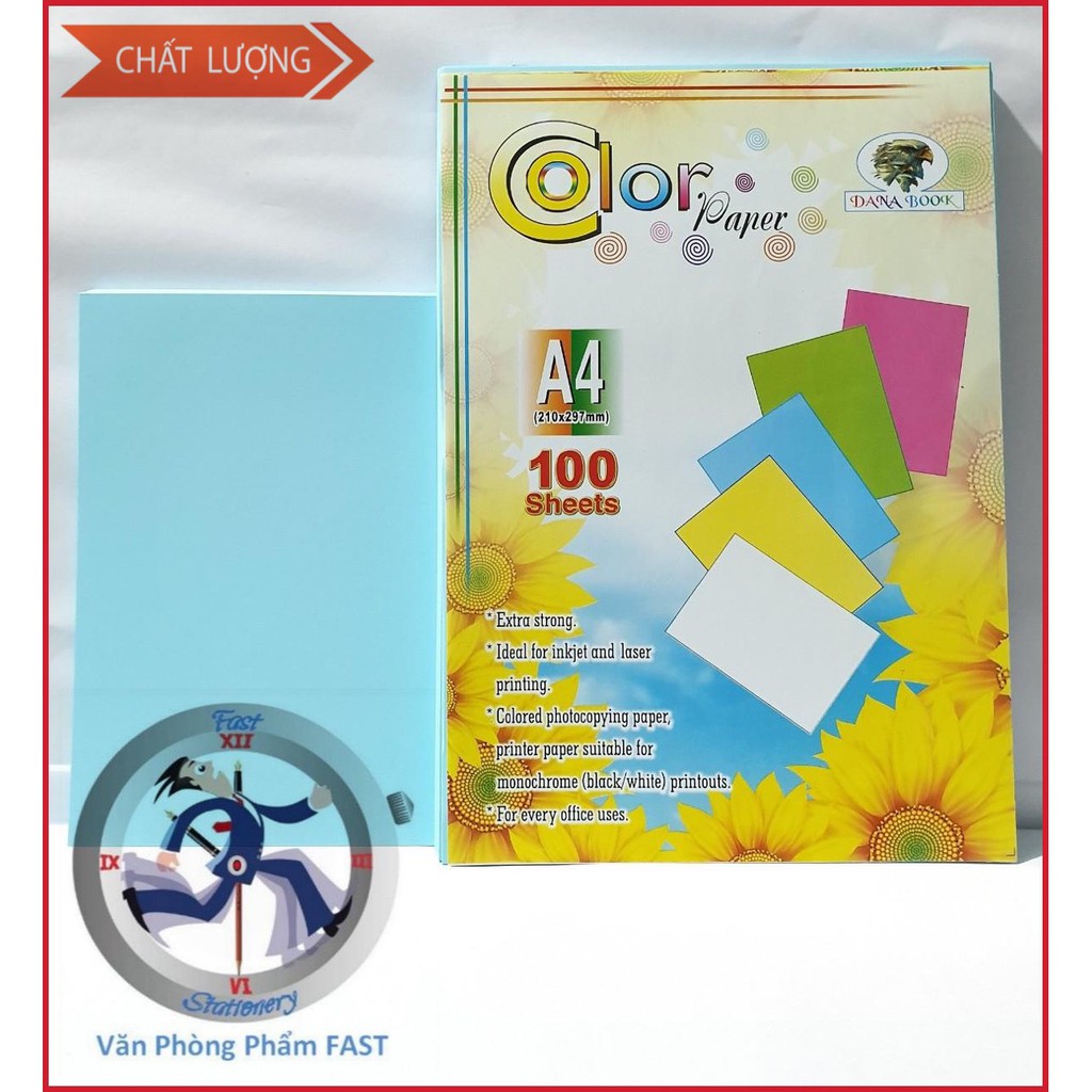 [Giao 2 Giờ] Bìa Thái A4 Xanh Dương 180gsm