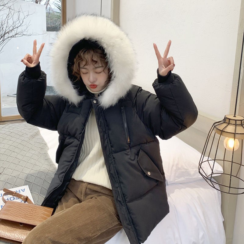 Áo phao nữ màu đen kem phong cách hàn quốc hàng quảng châu cao cấp YAP1