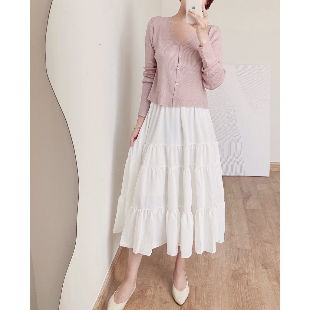 Cardigan len gân cổ V (013) TIIN STORE G21013