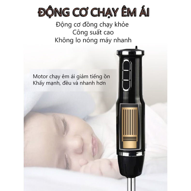 [Mã ELHA22 giảm 5% đơn 300K] Máy xay sinh tố cầm tay Haeger HG-291B công suất 600W chế độ xay đa năng, chống ồn tốt