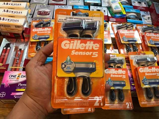 Bộ 2 Dao cạo Gillette Sensor 5 Lưỡi Hàng Của Mỹ