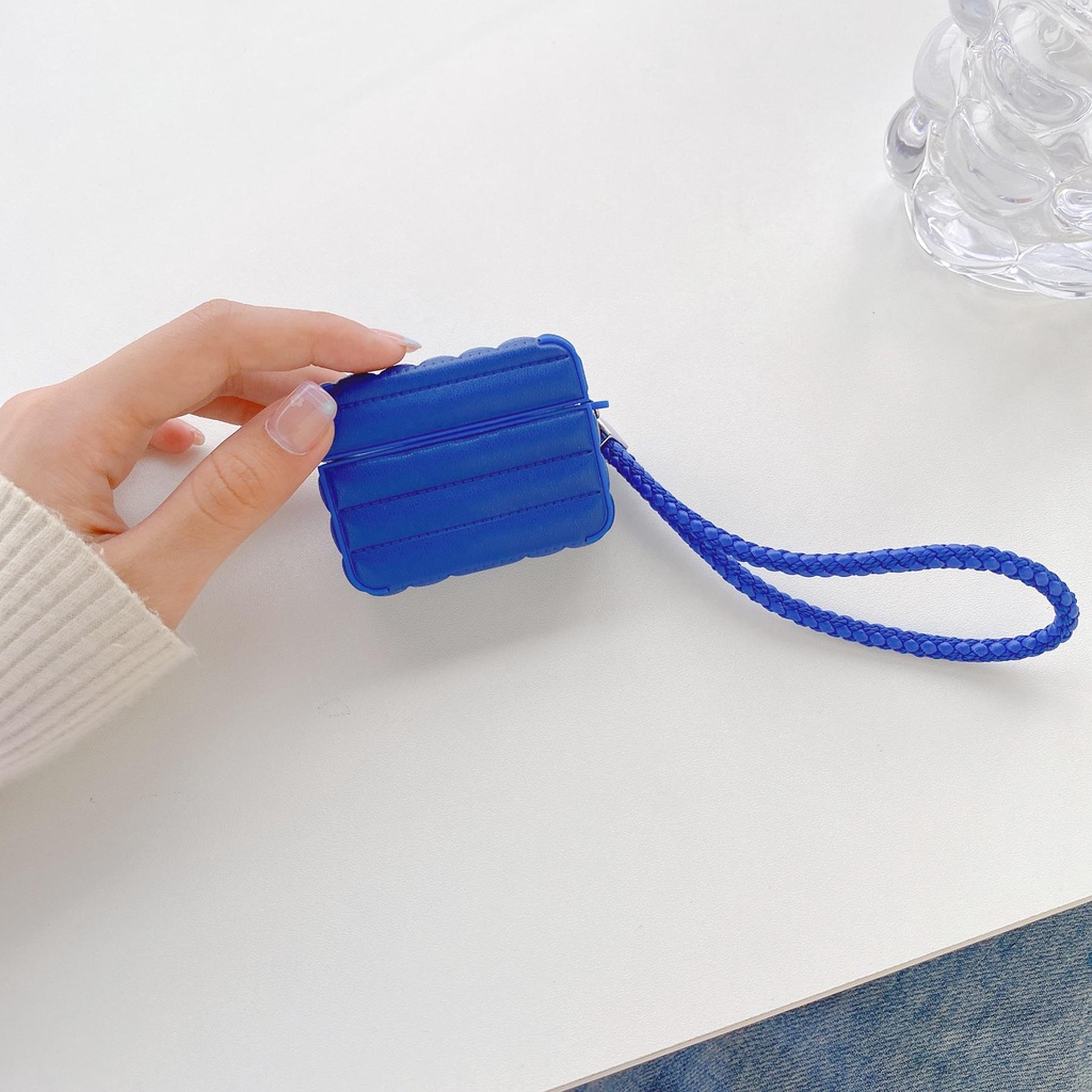 Vỏ Bảo Vệ Hộp Sạc Tai Nghe AirPods 1 2 Pro 3 2021 Bluetooth Không Dây Chất Liệu Tpu Mềm Chống Rơi Họa Tiết Áo Khoác Màu Xanh Dương Sáng Tạo