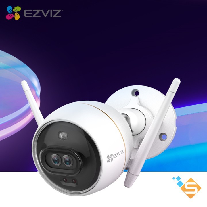 Camera Wi-Fi Ngoài Trời EZVIZ C3X Có Màu Ban Đêm, Đèn và Còi, Ống Kính Kép - Bảo Hành Chính Hãng 2 Năm