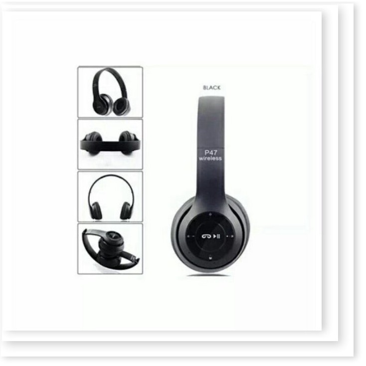 Tai nghe chụp tai cao cấp có khe thẻ nhớ - Bluetooth- FM P47
