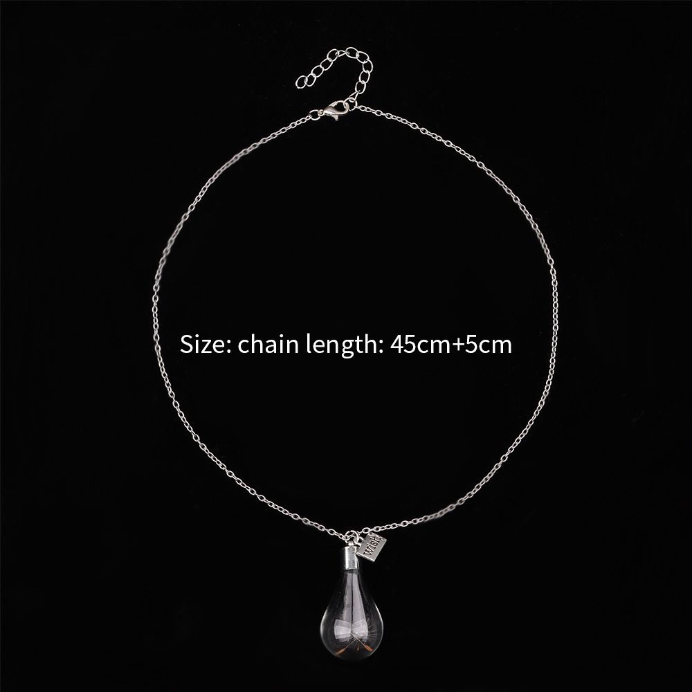 CLEVER DIY Fashion Dandelion Glass Wish Vase Necklace