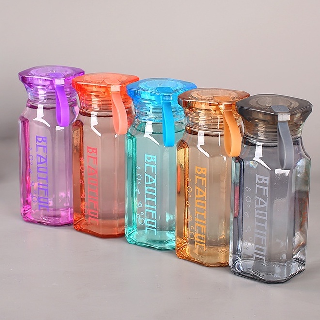PVN41142 - Bình Thủy Tinh Đựng Nước Kim Cương Dung Tích 360ml - Bình Đựng Nước Chịu Nhiệt #binhthuytinh