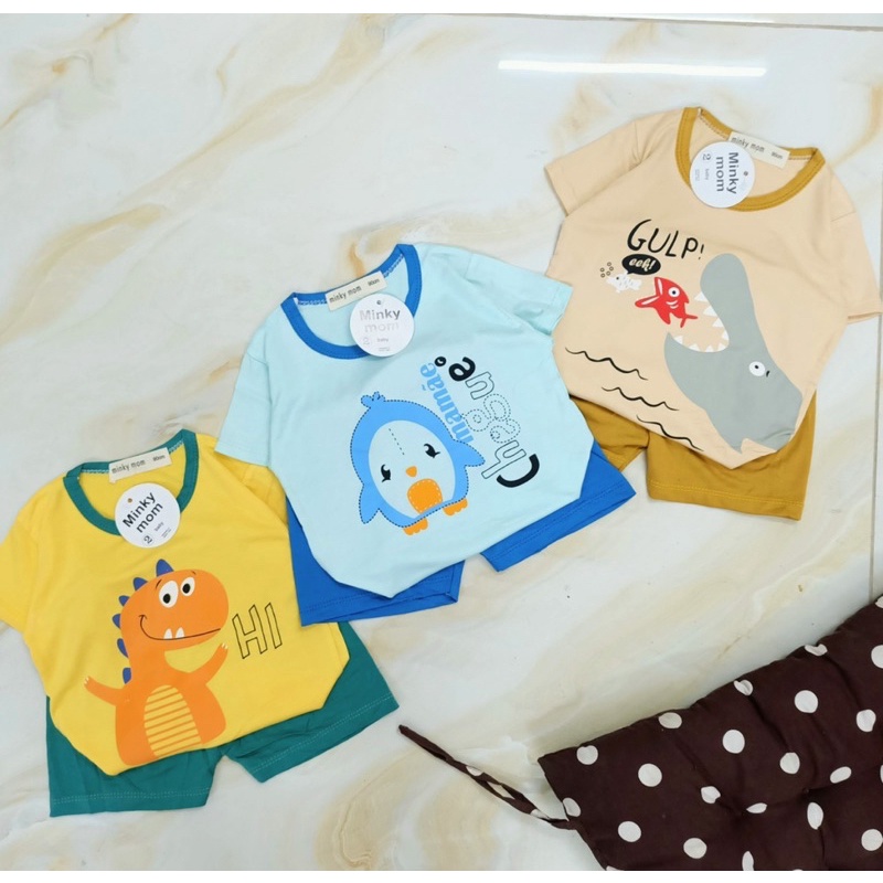 Sale bỏ mẫu - Bộ thun lạnh Minky Mom in hình siêu đẹp cho bé (05-16kg) - TIỆM NHÀ SU