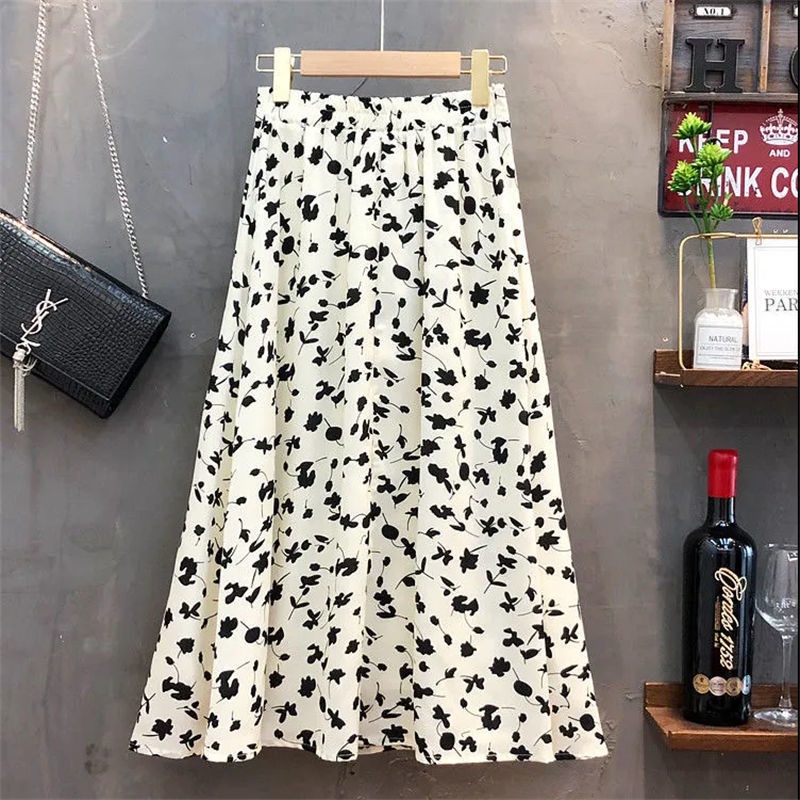 Chân Váy Hoa Mỏng Dáng Chữ A Lưng Thun Thời Trang Mùa Hè Mới 2022