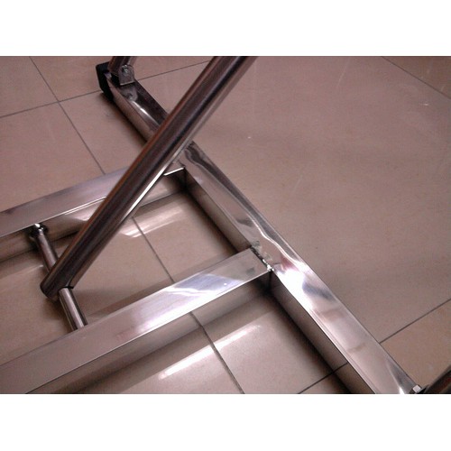 CHỈ KHUNG CHƯA LƯỚI - Võng xếp inox thang vuông cao cấp