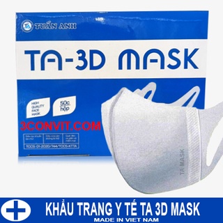 Hộp 50 chiếc khẩu trang ta 3d mask tuấn anh