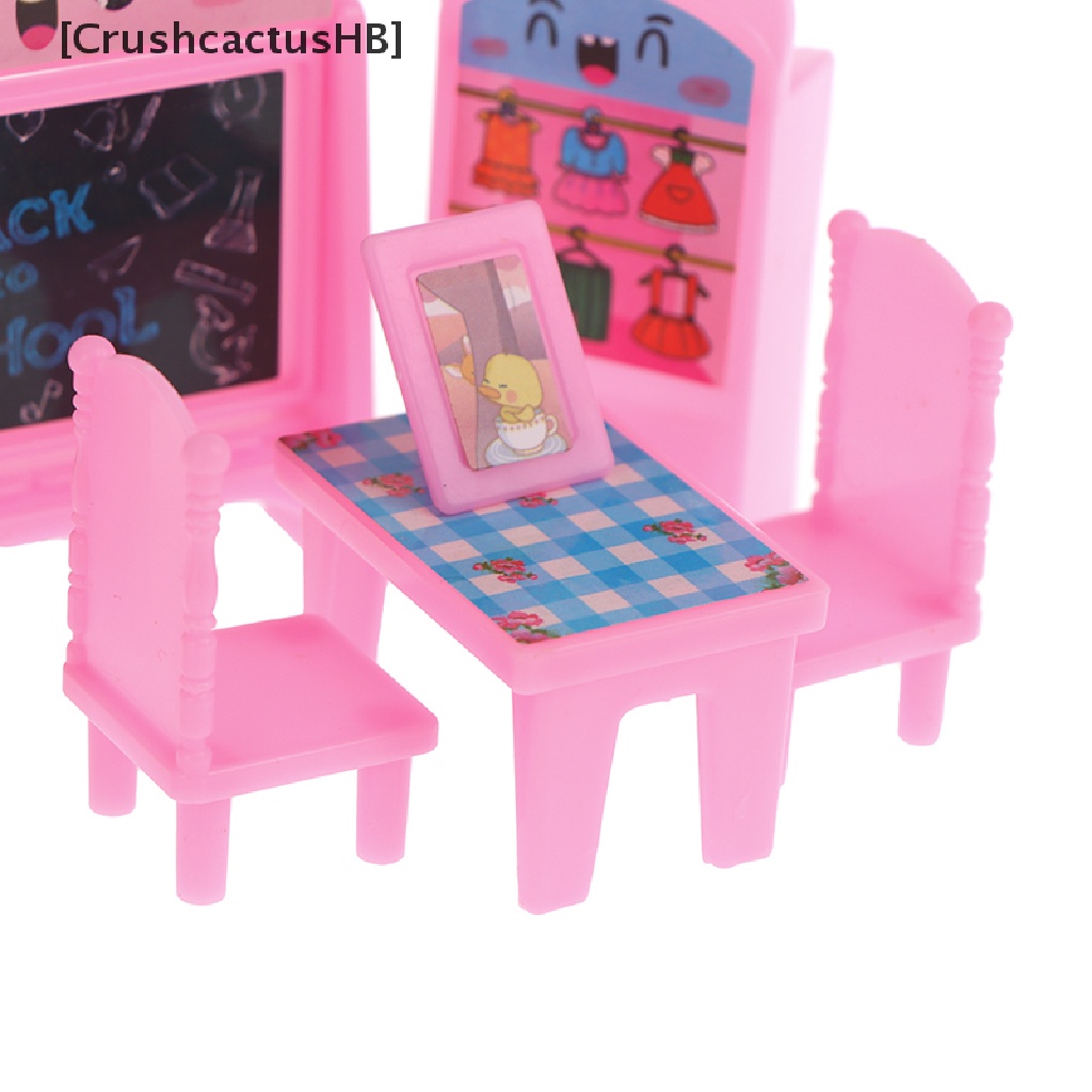 Set 8 Mô Hình Bảng Đen Viết Phấn Trang Trí Nội Thất Nhà Búp Bê