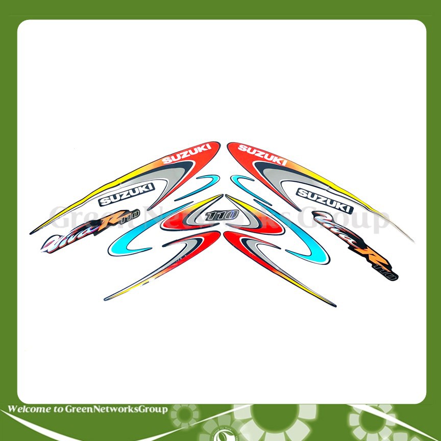 Tem dán decal trang trí xe Viva R110 Greennetworks