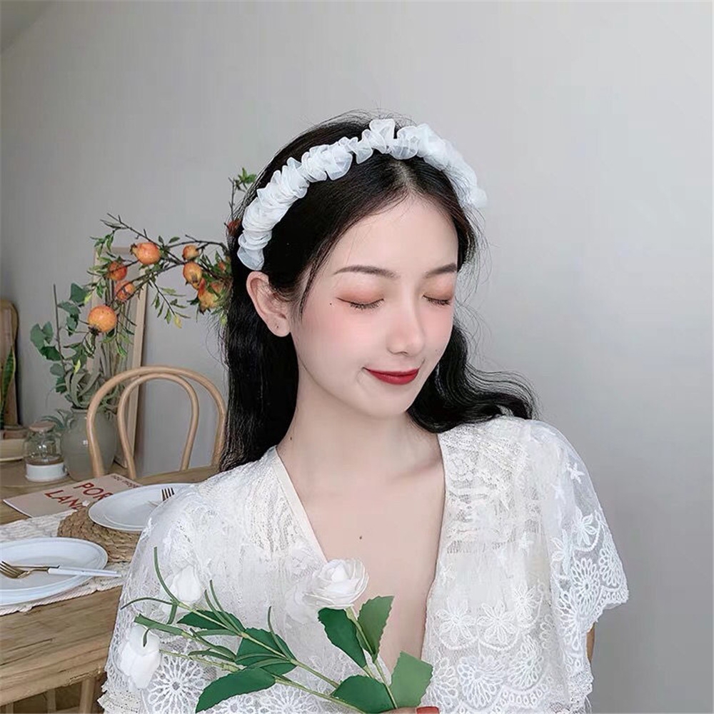 Băng đô phối ren hoa dễ thương cho nữ