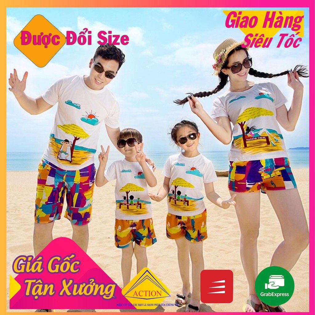 Bộ đồ đi biển gia đình Cao cấp [giá xưởng] tại shopee mã GD06