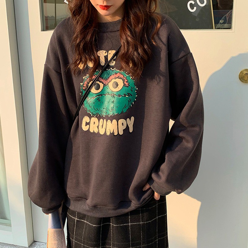 Áo Sweater Form Rộng Thiết Kế Đơn Giản Xinh Xắn Cho Nữ