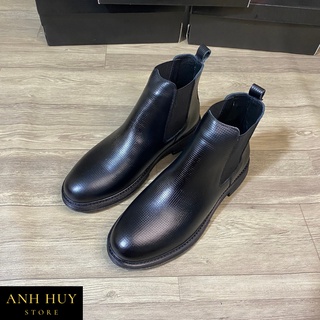 Boots cao cổ giầy chelsea boots nam được làm bằng da thật đế cao su đúc cao cấp bảo hành 12 tháng