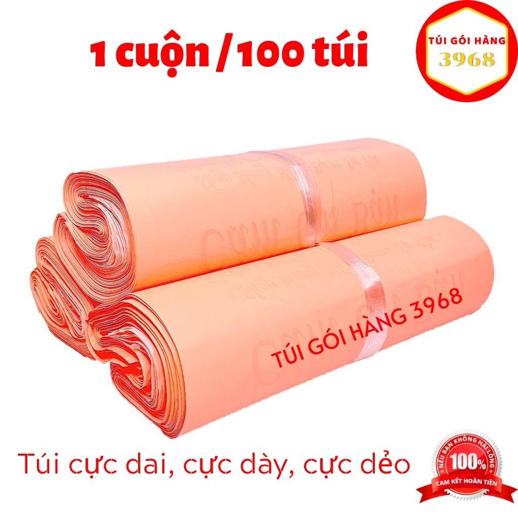 Túi gói hàng [FREESHIP] Túi gói hàng niêm phong cao cấp size 17x30 màu hồng đào