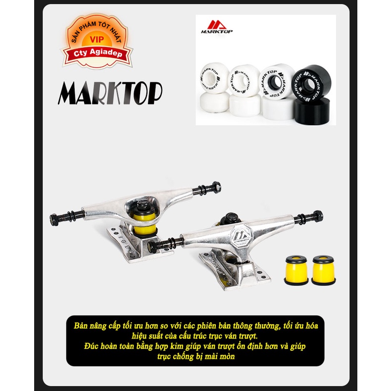 Ván trượt chuyên nghiệp Marktop- HappyCrown tặng kèm bộ giáp bảo vệ chính hãng an toàn bền đẹp tại Agiadep