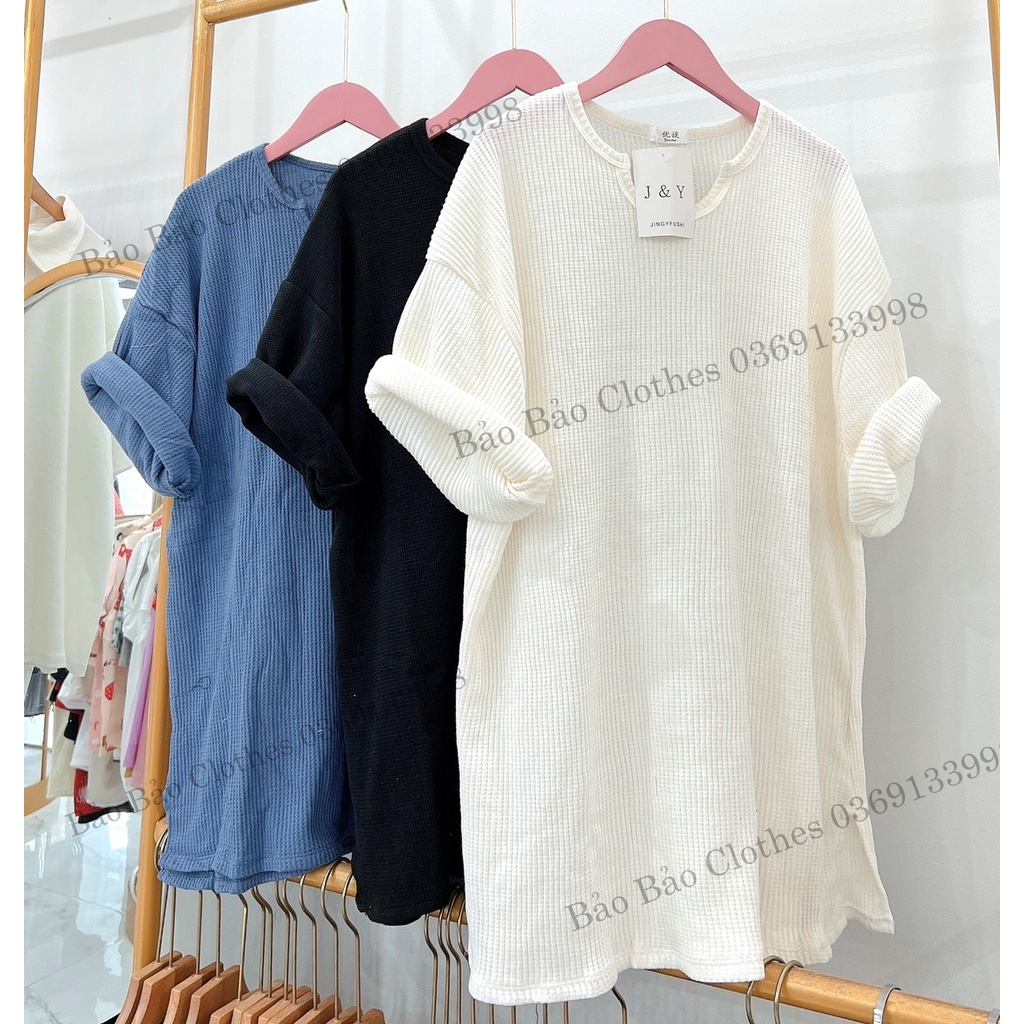 Áo Thun Nam Nữ  Chất Tổ Ong Hàn Quốc Cổ V Vải Dày Mịn Thoáng Mát Thiết Kế Thời Trang Kiểu Dáng Năng Động Trẻ Trung