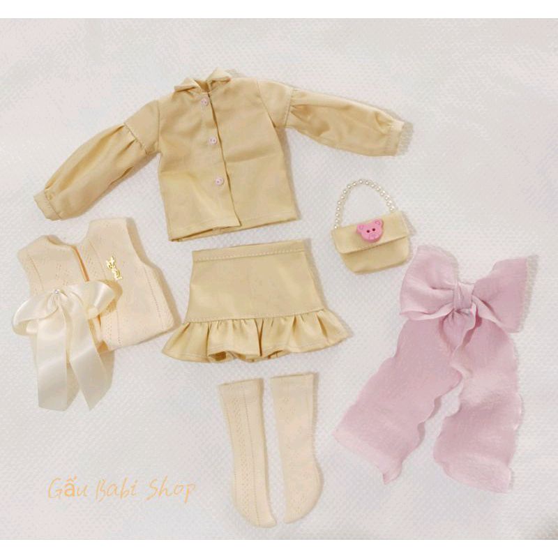 Set đồ cho búp bê size ob11,ddf,ymy, 1/8 bjd, baboliy, bru, 1/6 babies, xinji, blythe, animator, 5inch